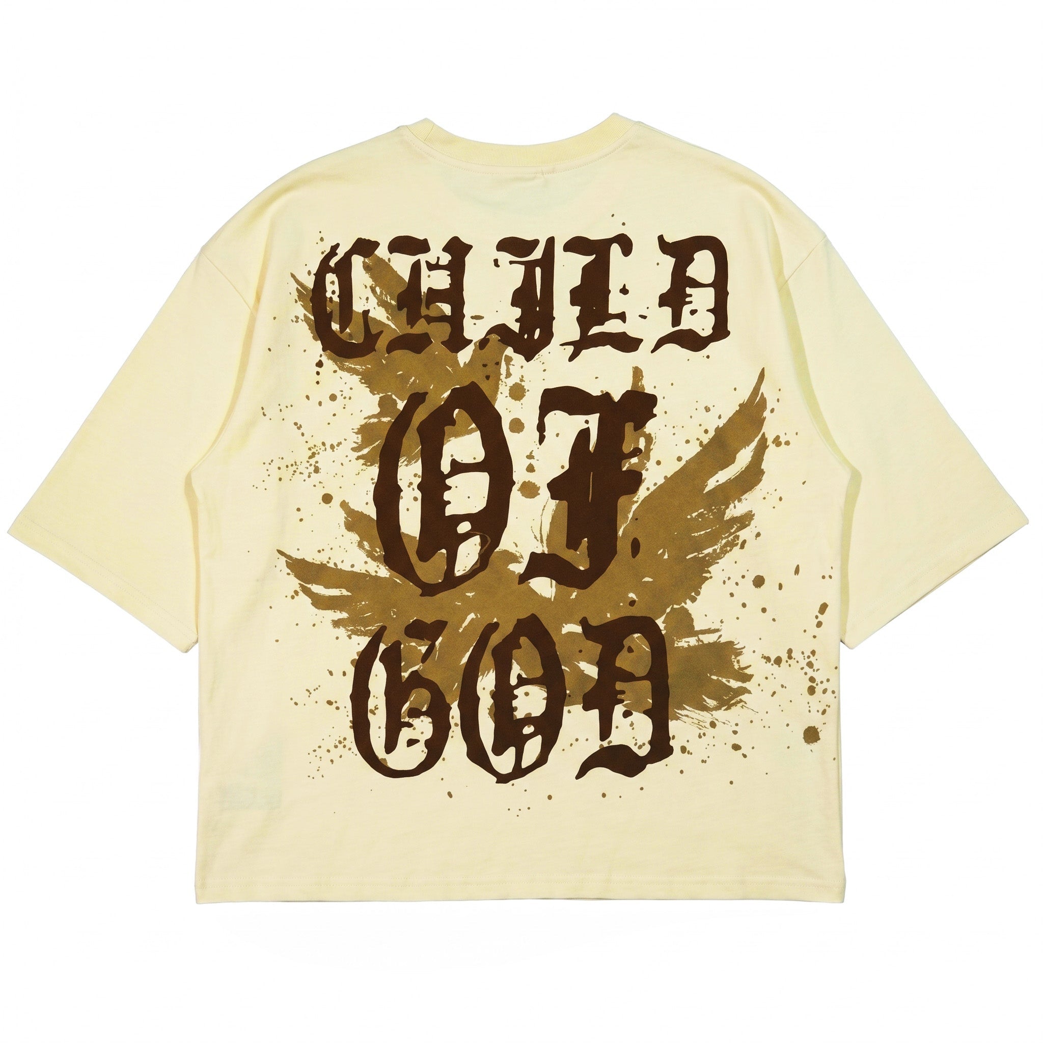 WATSON CHILD OF GOD CROSS RIVET CREAM TSHIRT – Watson Luxe