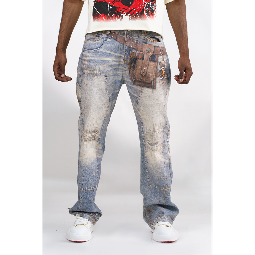 BAGGY BLUE CARPENTER ATTACHMENT WATSON DENIM PANTS