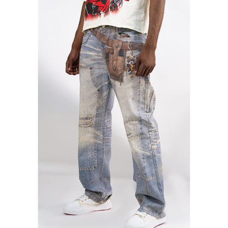 BAGGY BLUE CARPENTER ATTACHMENT WATSON DENIM PANTS