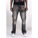 BAGGY BLACK CARPENTER ATTACHMENT WATSON DENIM PANTS