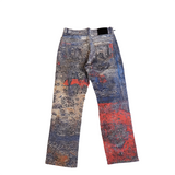 BAGGY GREY/PINK DISTRESSED WATSON DENIM PANTS