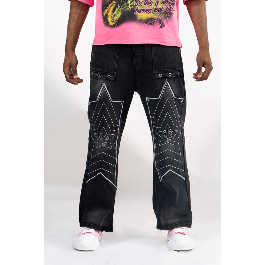 BAGGY GREY CARPENTER WATSON DENIM PANTS
