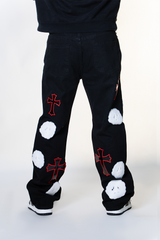 BLACK CLOUD & CROSSES PATCH WATSON DENIM