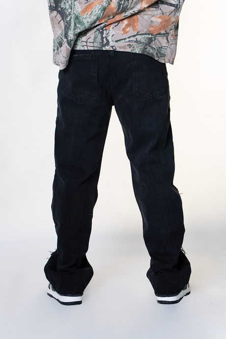BLACK ROCKSTAR DISTRESSED WATSON DENIM