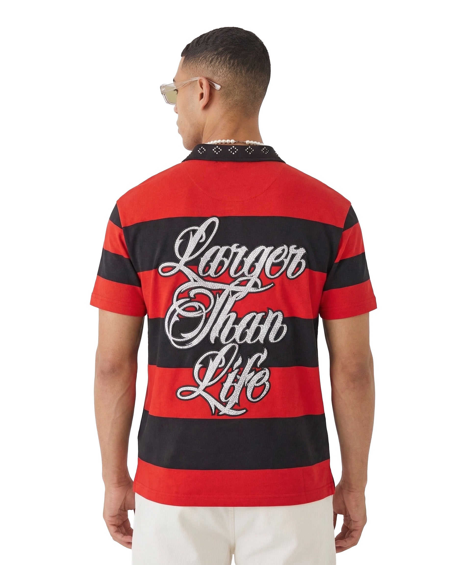 WATSON RUGBY POLO (BLACK/RED) – Watson Luxe