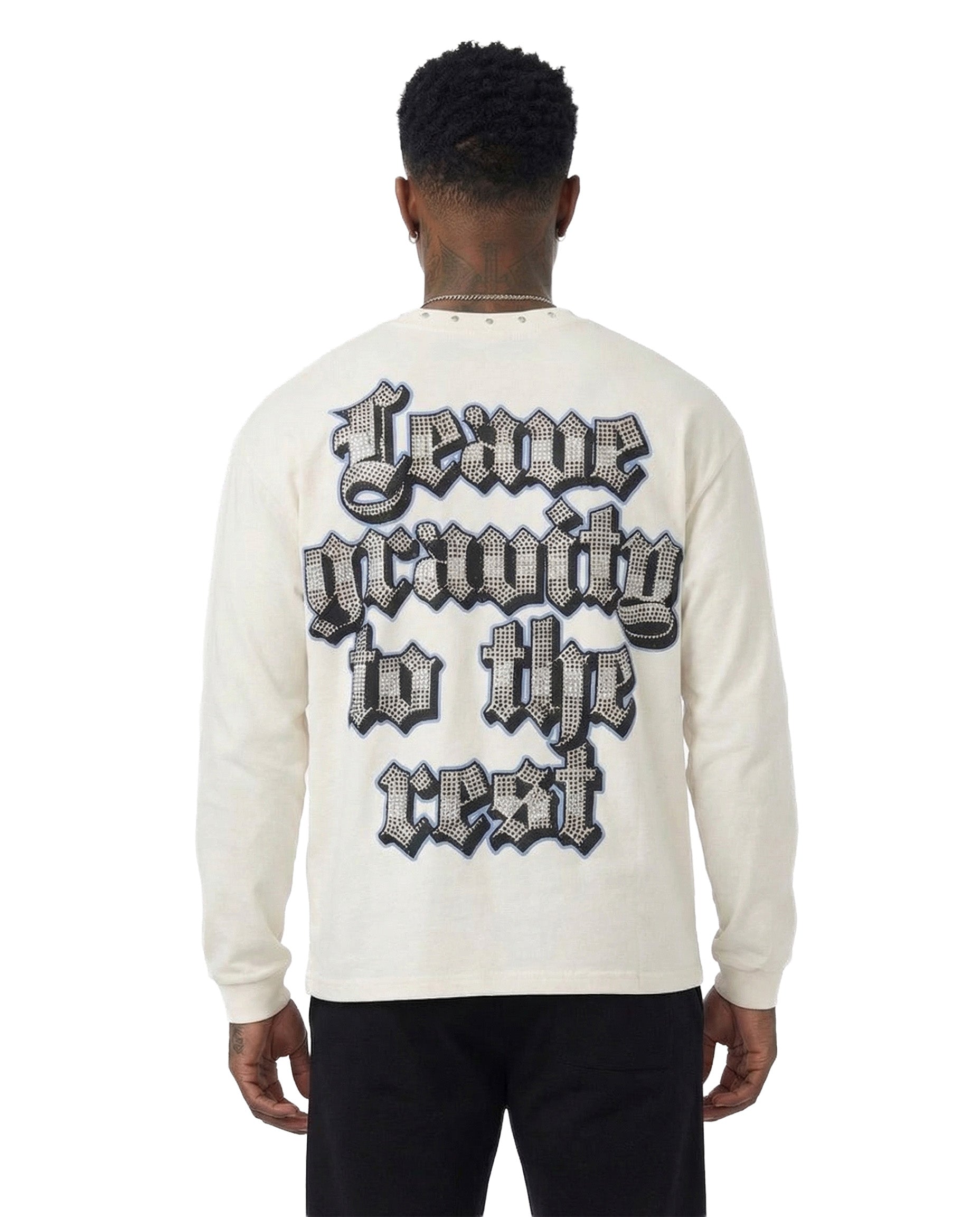WATSON LEAVE GRAVITY TO THE REST LONGSLEEVE T-SHIRT (CREAM