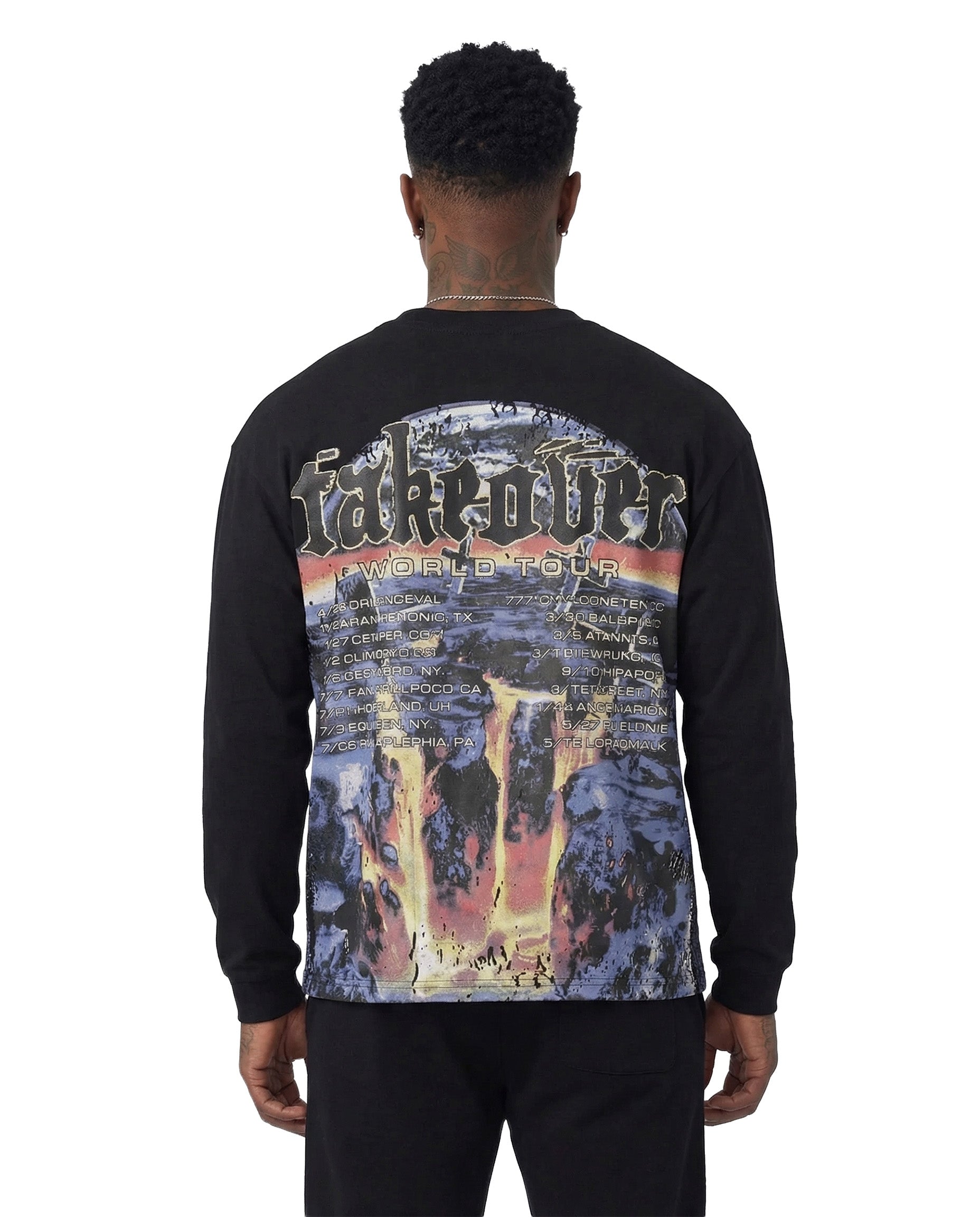 WATSON TAKEOVER LONGSLEEVE T-SHIRT (BLACK) – Watson Luxe