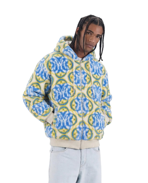 WATSON BRANDED CREAM PATTERN HOODED JACKET