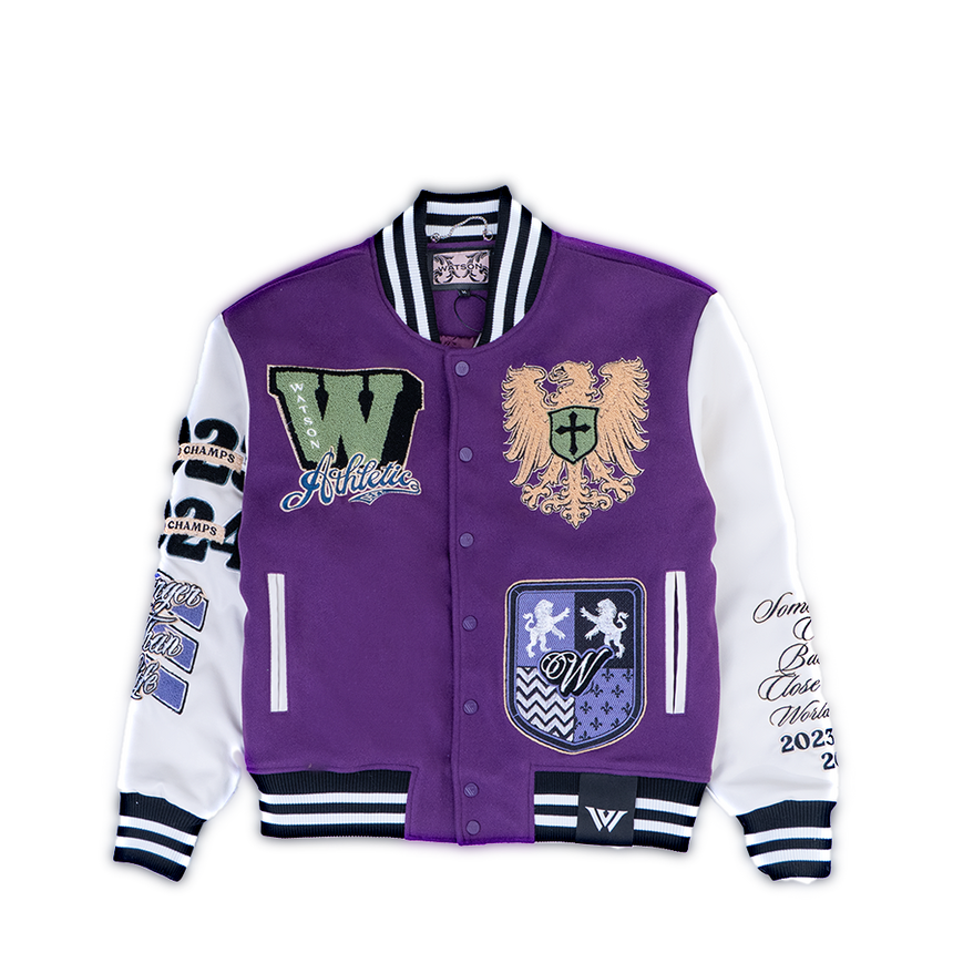 WATSON ATHLETIC DEPARTMENT VARSITY JACKET (PURPLE)