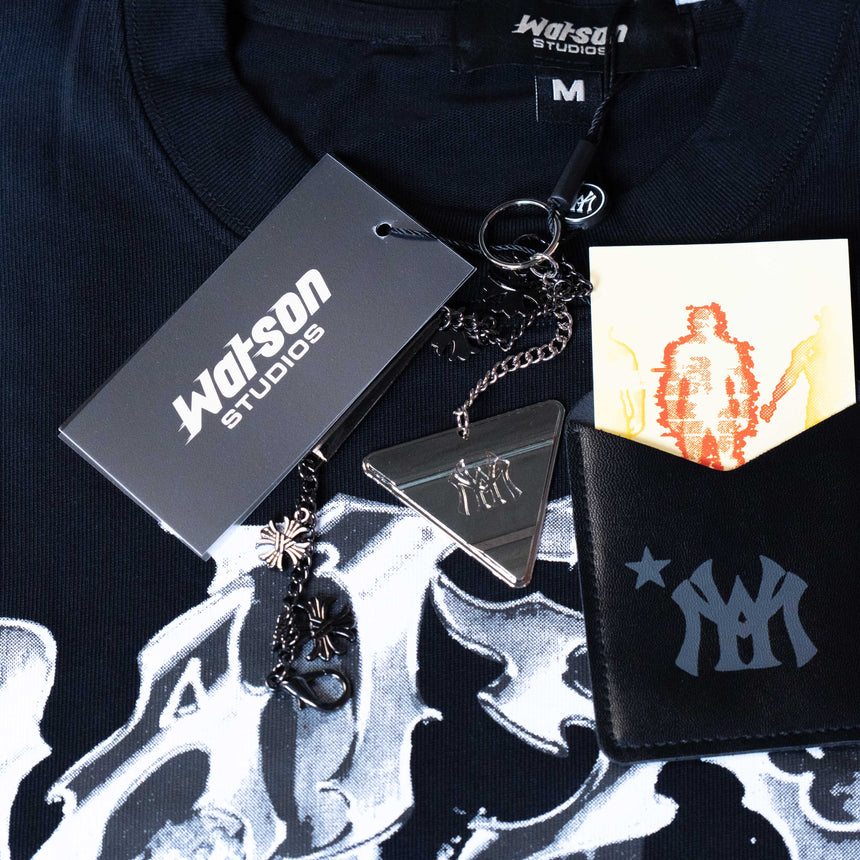 WATSON CHROME CROPPED T-SHIRT (BLACK)