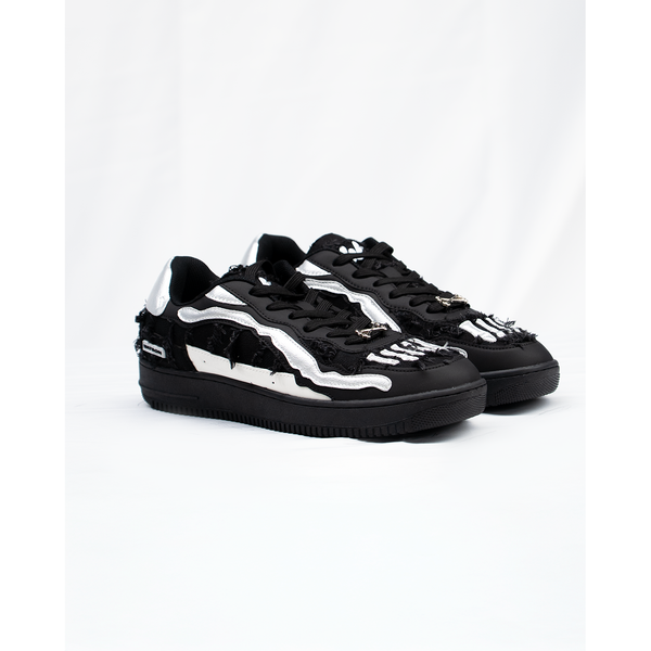 BONES SNEAKERS (BLACK DENIM)