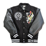 WATSON HEARTS AIN'T NO LOVE VARSITY JACKET (BLACK)