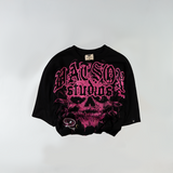 WATSON PINK SKULL T-SHIRT (BLACK)