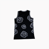 WATSON COTTON WREATH RHINESTONE BASKETBALL JERSEY (BLACK)