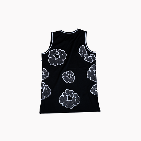 WATSON COTTON WREATH RHINESTONE BASKETBALL JERSEY (BLACK)