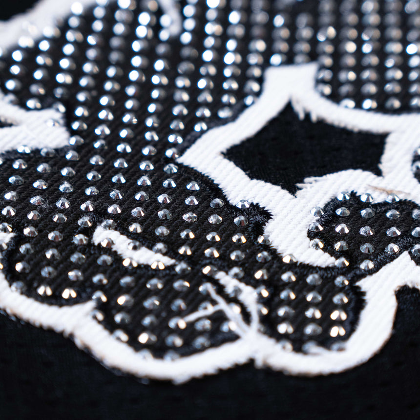WATSON COTTON WREATH RHINESTONE BASKETBALL JERSEY (BLACK)