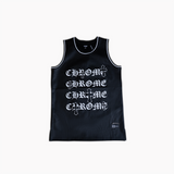 WATSON CHROME CROSS LEATHER BASKETBALL JERSEY (BLACK)