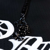 WATSON CHROME CROSS LEATHER BASKETBALL JERSEY (BLACK)
