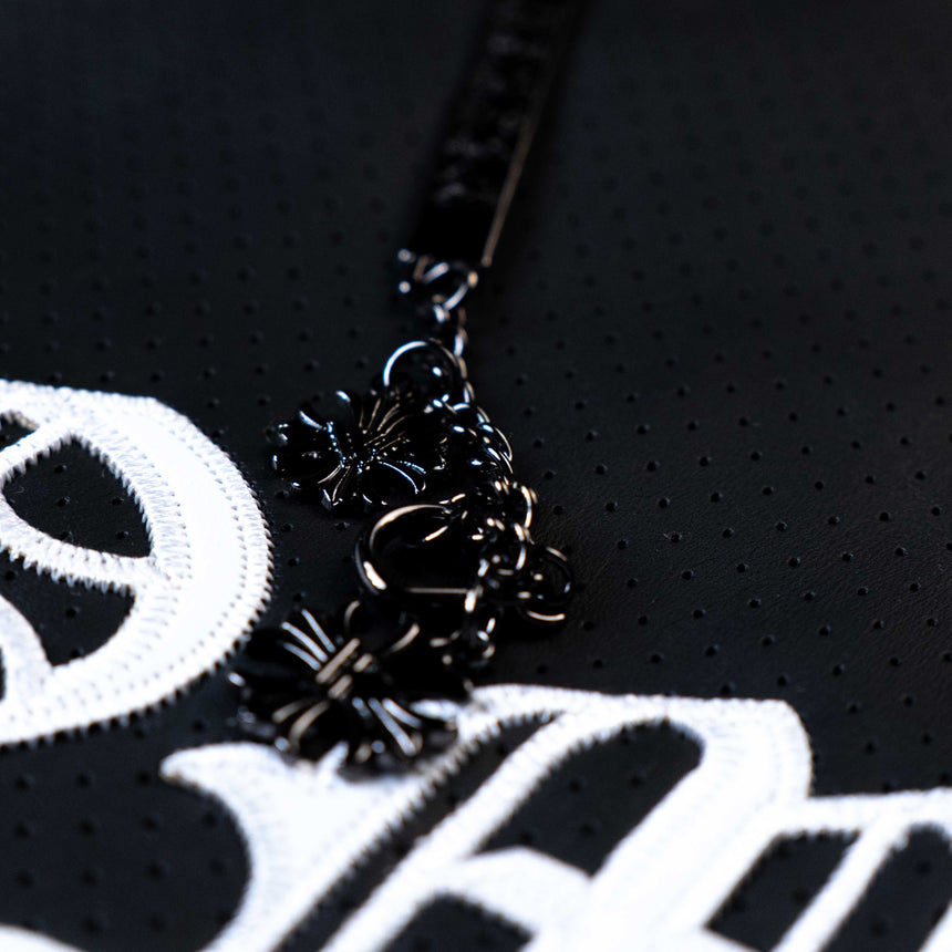 WATSON CHROME CROSS LEATHER BASKETBALL JERSEY (BLACK)