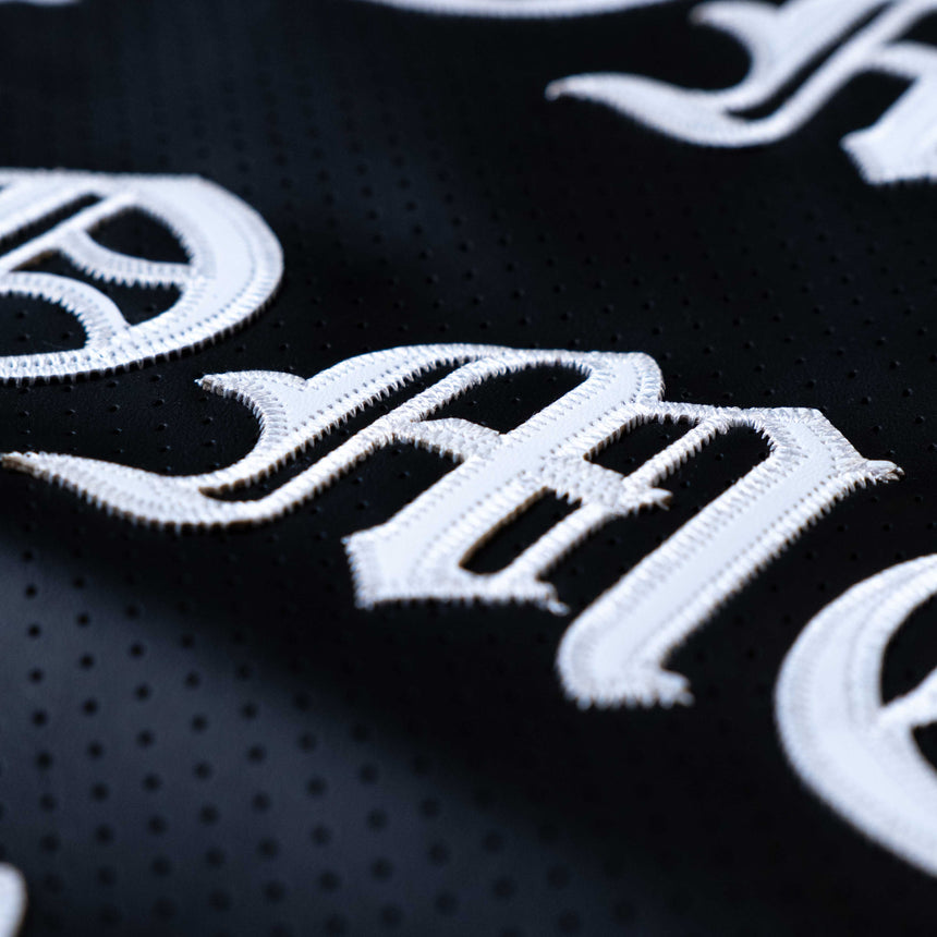 WATSON CHROME CROSS LEATHER BASKETBALL JERSEY (BLACK)