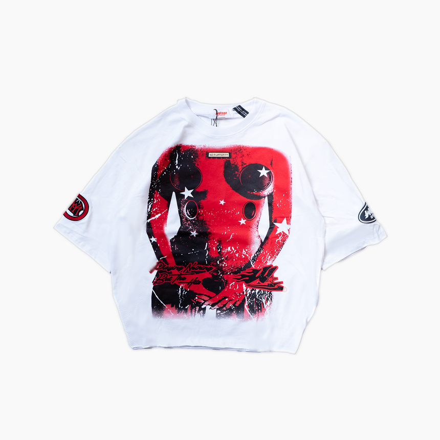 WATSON PLAYING NOTHING BUT HITS CROPPED T-SHIRT (WHITE)