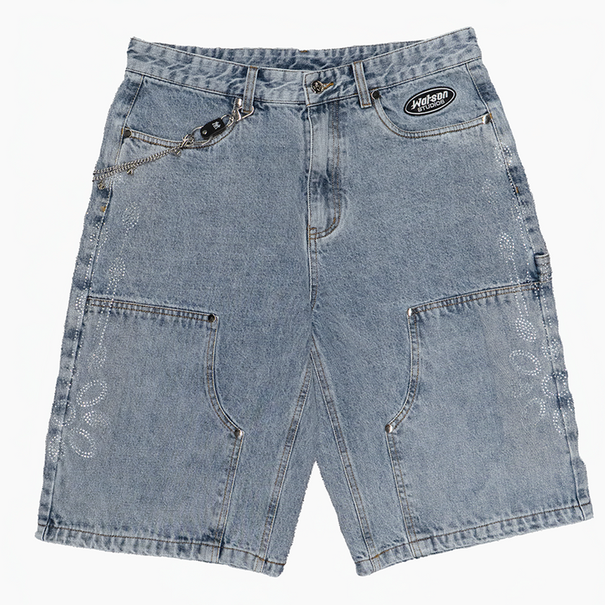 WATSON LIGHT WASH CARPENTER SHORTS