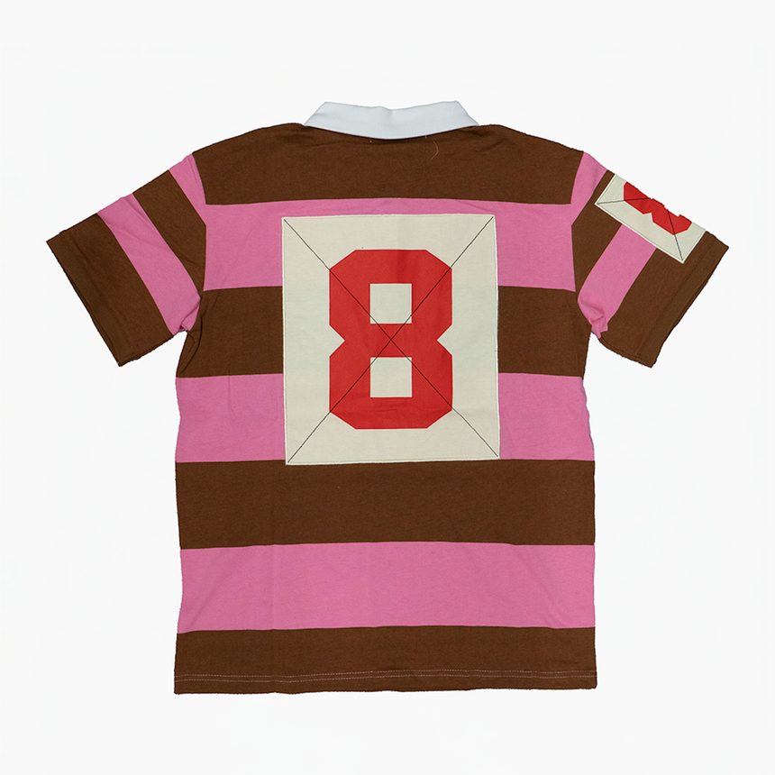 WATSON SHORT SLEEVE RUGBY POLO (PINK)