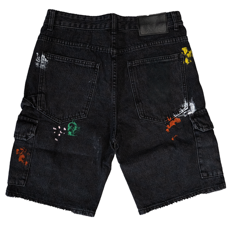 WATSON PAINT SPLATTER SHORTS (GRAY)