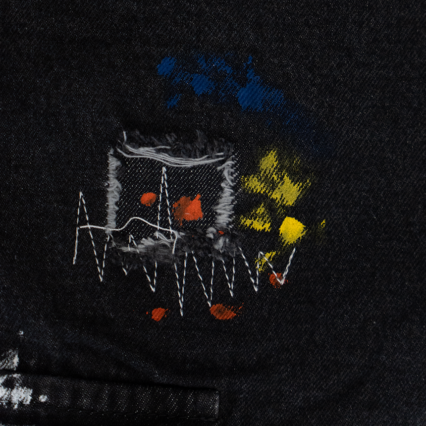 WATSON PAINT SPLATTER SHORTS (GRAY)