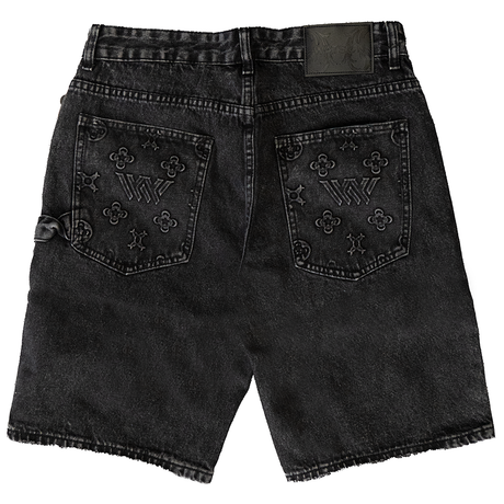 WATSON EMBOSSED PATTERN SHORTS (BLACK)