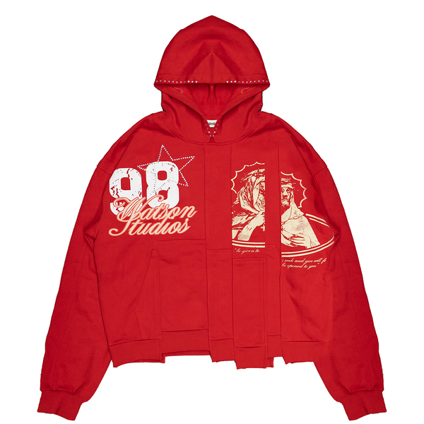 TO GOD BE THE GLORY MULTI SPLIT HOODIE (RED)