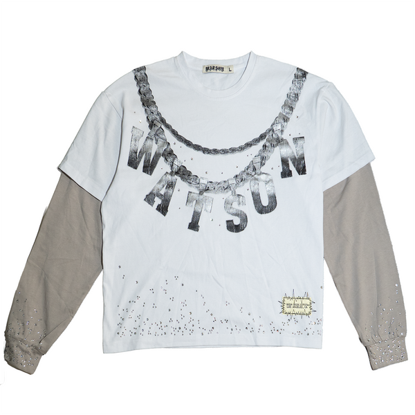 CHAIN LONG SLEEVE T-SHIRT (WHITE)