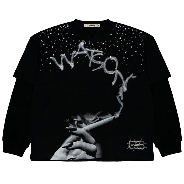 SMOKE LONGSLEEVE T-SHIRT (BLACK)