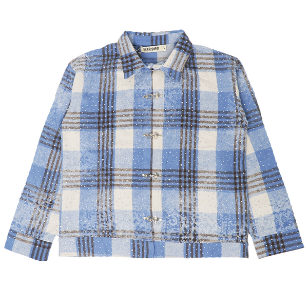 WATSON MULTI CRYSTAL BLUE FLANNEL SHIRT