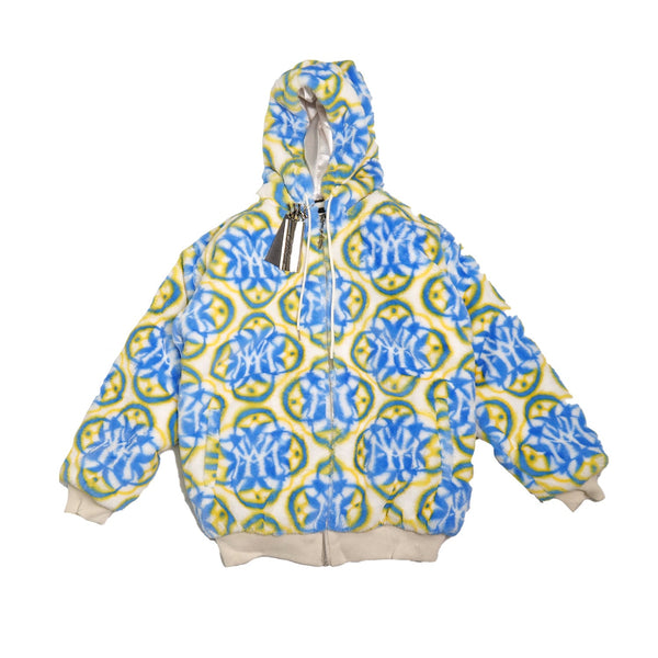 WATSON BRANDED CREAM PATTERN HOODED JACKET