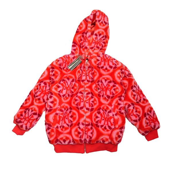 WATSON BRANDED RED PATTERN HOODED JACKET