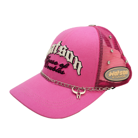 WATSON HOUSE OF DOUBLES TRUCKER HAT (PINK)