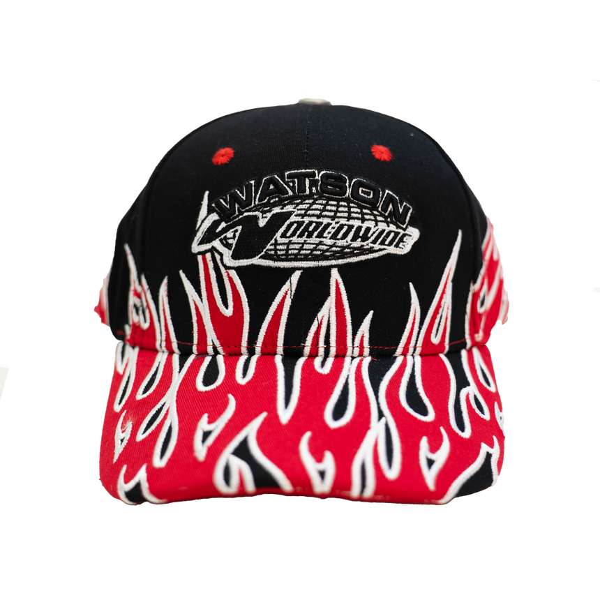 WATSON WORLDWIDE RACING FLAMES DAD HAT (BLACK)