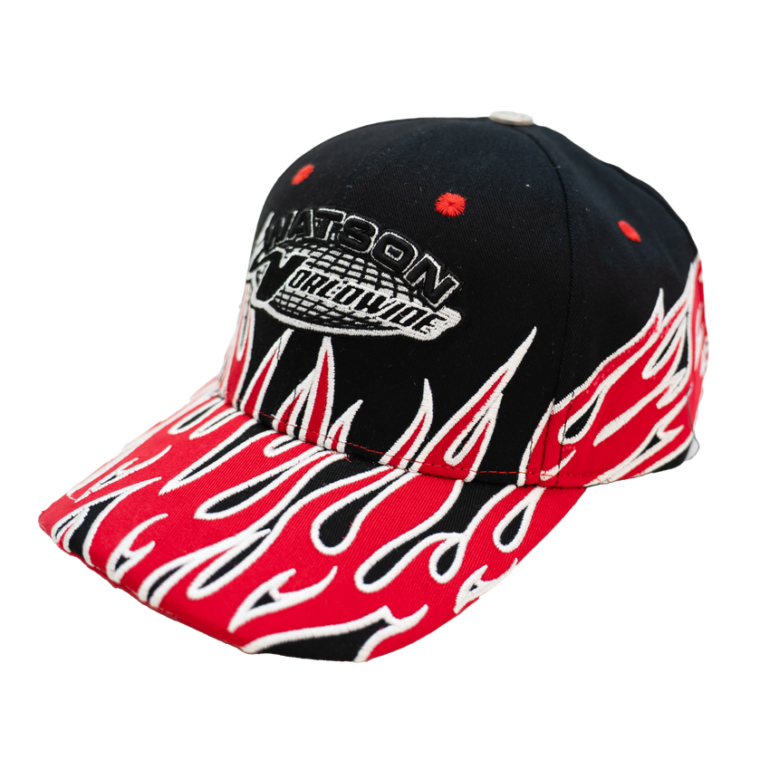WATSON WORLDWIDE RACING FLAMES DAD HAT (BLACK)