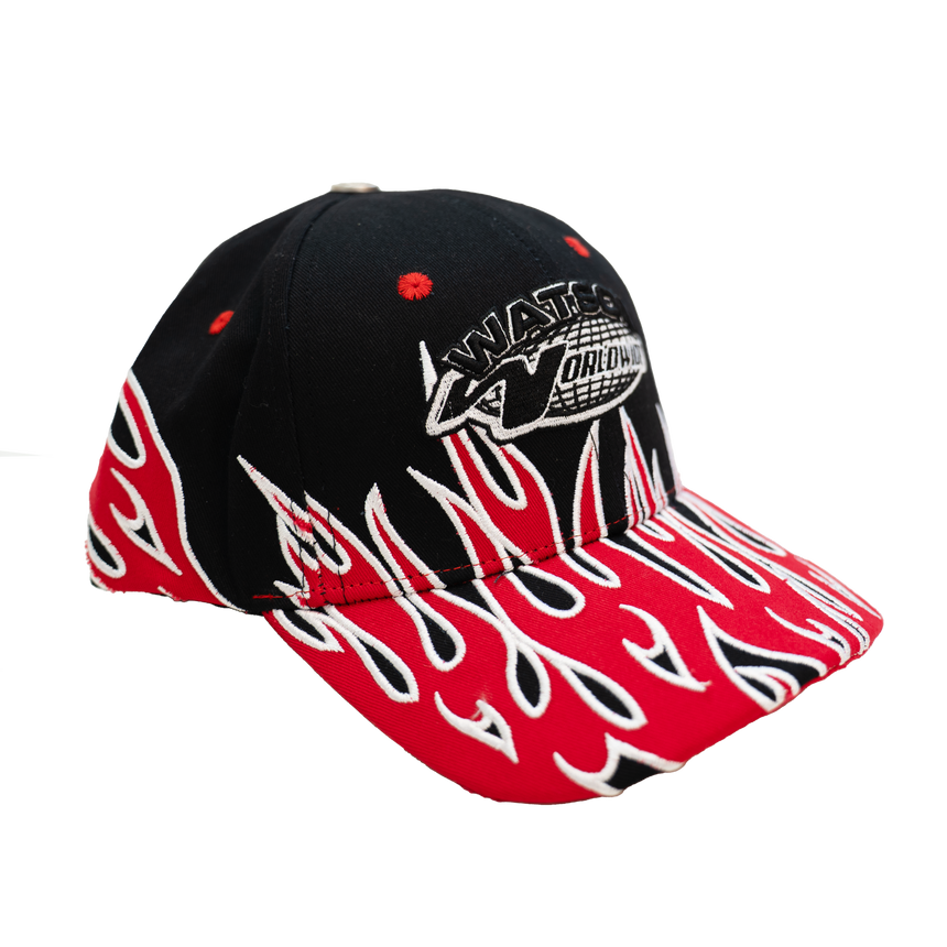 WATSON WORLDWIDE RACING FLAMES DAD HAT (BLACK)
