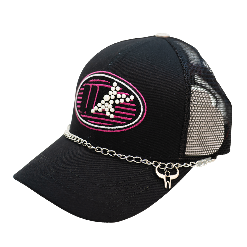 WATSON WORLDWIDE PEARLS TRUCKER HAT (BLACK)