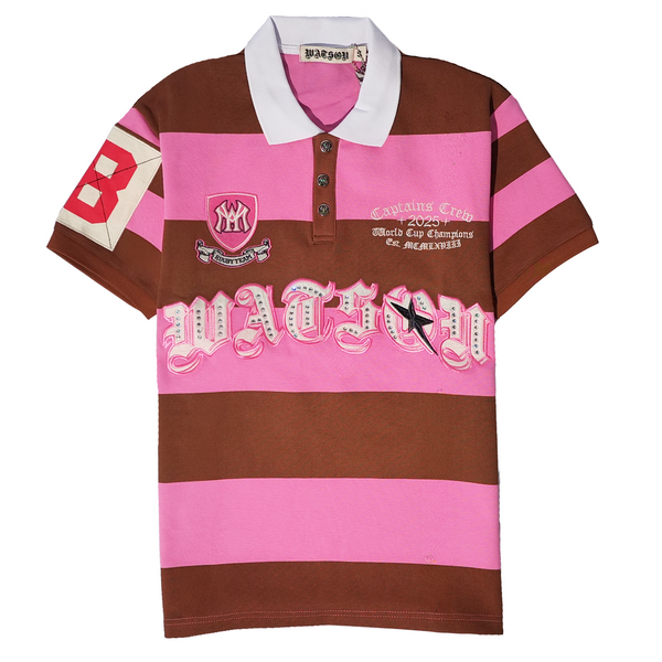 SHORT SLEEVE RUGBY POLO (PINK)