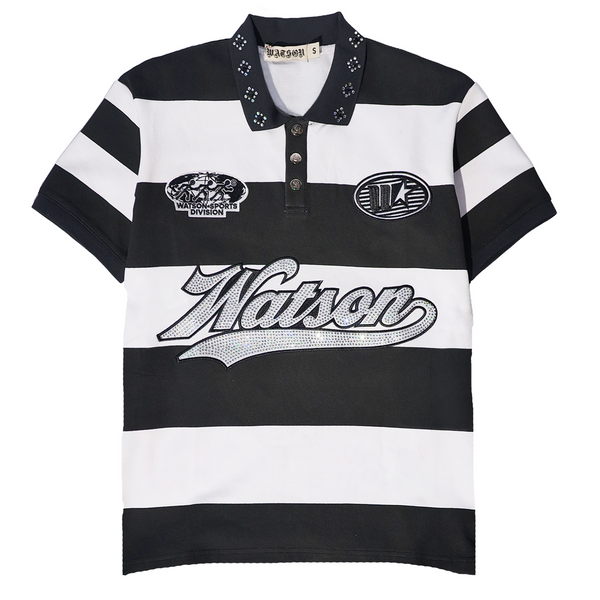 WATSON RUGBY POLO (BLACK/WHITE)